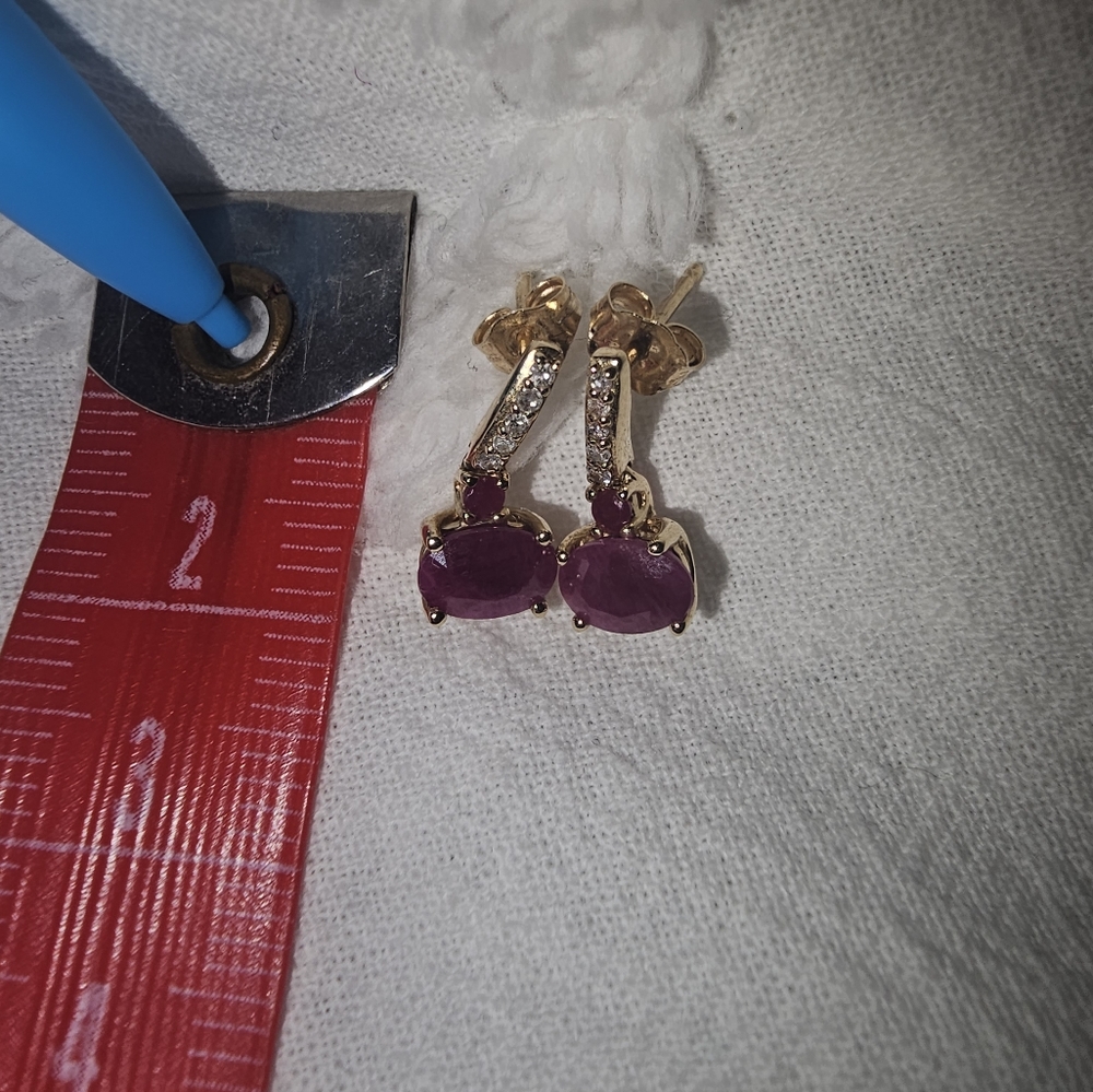 14k Ruby earrings, appraisal on hand